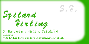 szilard hirling business card